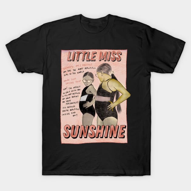 Little Miss sunshine writing T-Shirt by sandimarshel